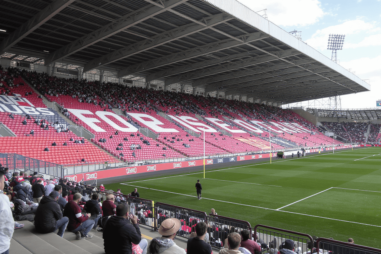 Revêtement textile de tribune personnalisé pour événement sportif